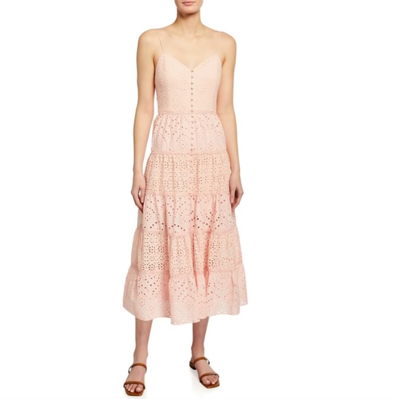 Alice and Olivia Shanti Eyelet Tiered Midi Dress - Picture 11 of 13